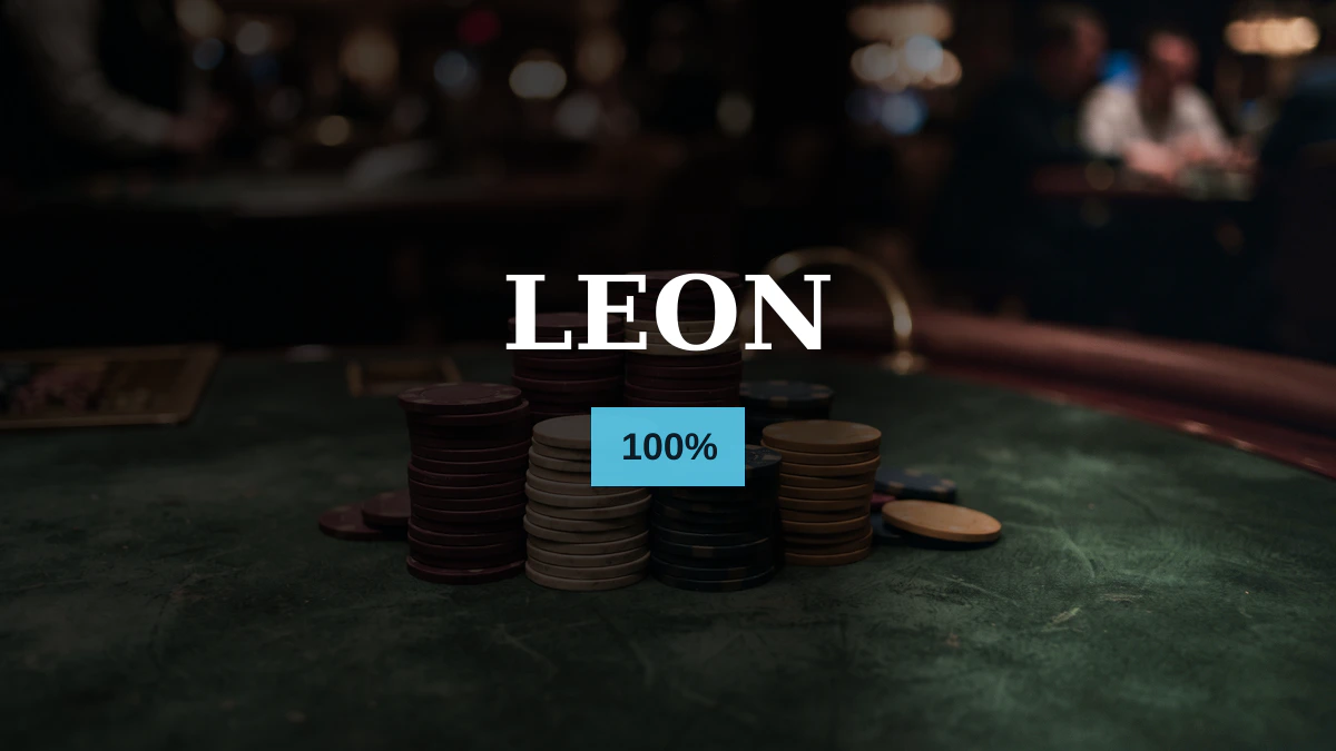 LEON casino — bono de bienvenida 100%, pagos: Visa, Mastercard, Skrill, Paysafecard, Revolut