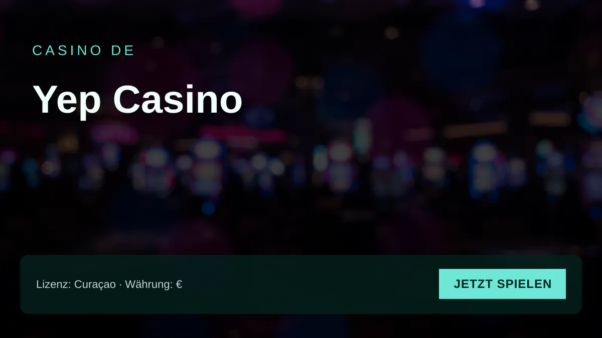 Yep Casino — Willkommensbonus 100 % bis 1.000 € + 300 FS, Zahlungen: Visa, Mastercard, Skrill, Neteller, Paysafecard