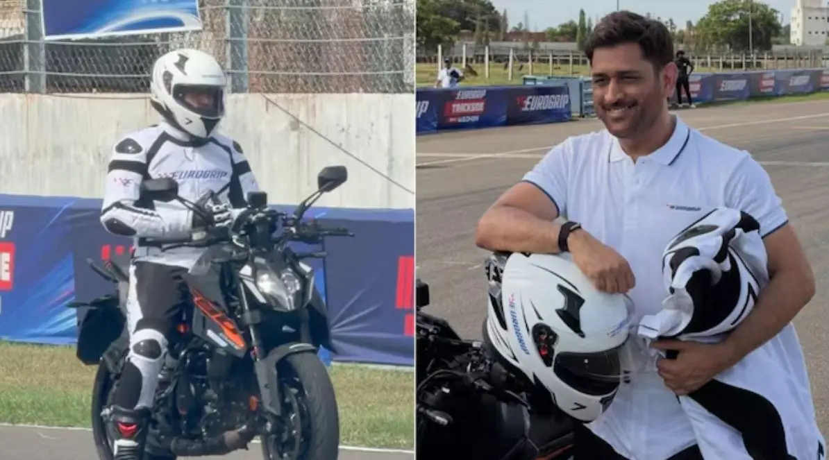 MS Dhoni Rides Superbike at Madras Circuit: Will He Return for IPL 2027?