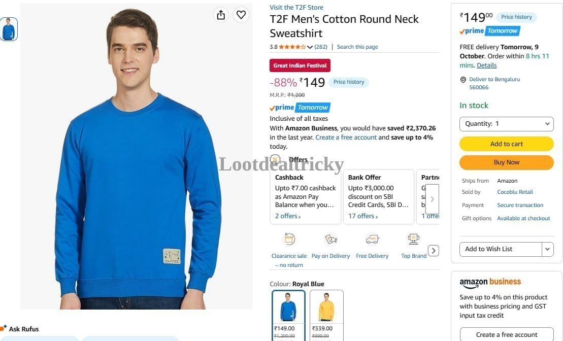 Men Sweatshirt Flipkart – Just ₹149 | Lowest Price Deal Men Sweatshirt Flipkart – Just ₹149 | Lowest Price Deal