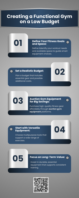 Creating a functional gym on a low budget is possible by smartly selecting essential gear and using auction gym equipment to cut costs. Auctions provide access to durable, commercial-grade machines at a fraction of retail prices. By blending these with basic accessories, you can build a complete and effective workout space without overspending on premium equipment. To know more visit here- https://www.auctionmasters.com/industries/fitness-center-and-gym-equipment-auctions-1