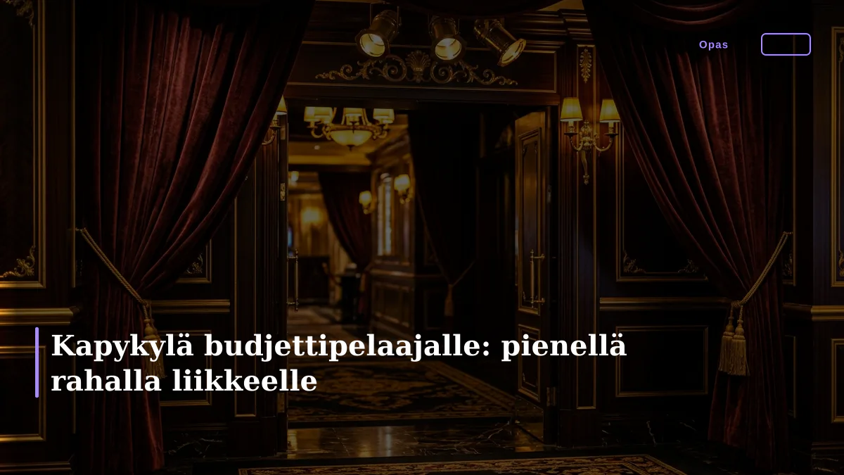 Kapykylä budjettipelaajalle: pienellä rahalla liikkeelle