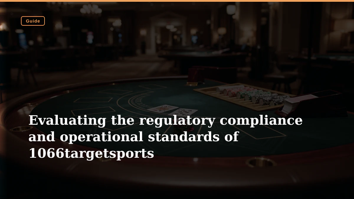 Evaluating the regulatory compliance and operational standards of 1066targetsports