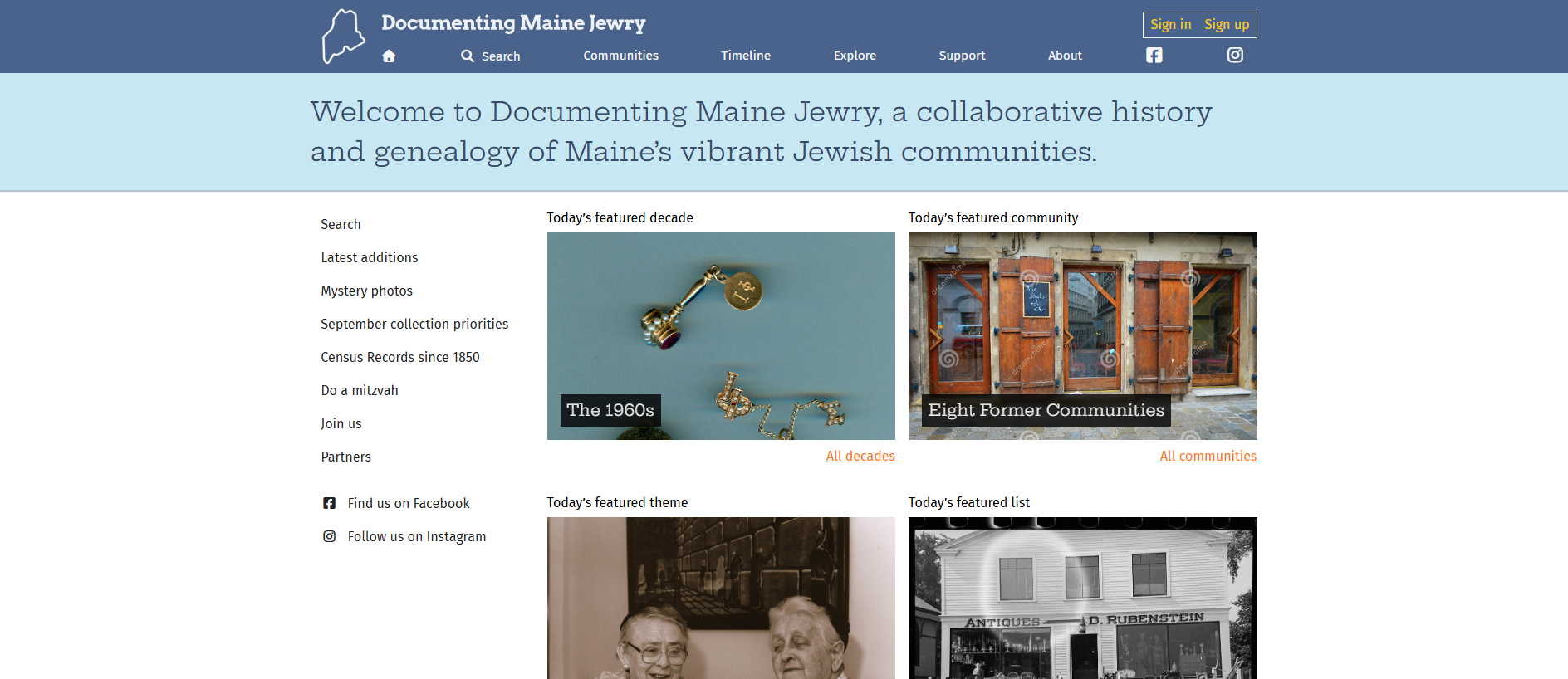 Stored capture of mainejews.org