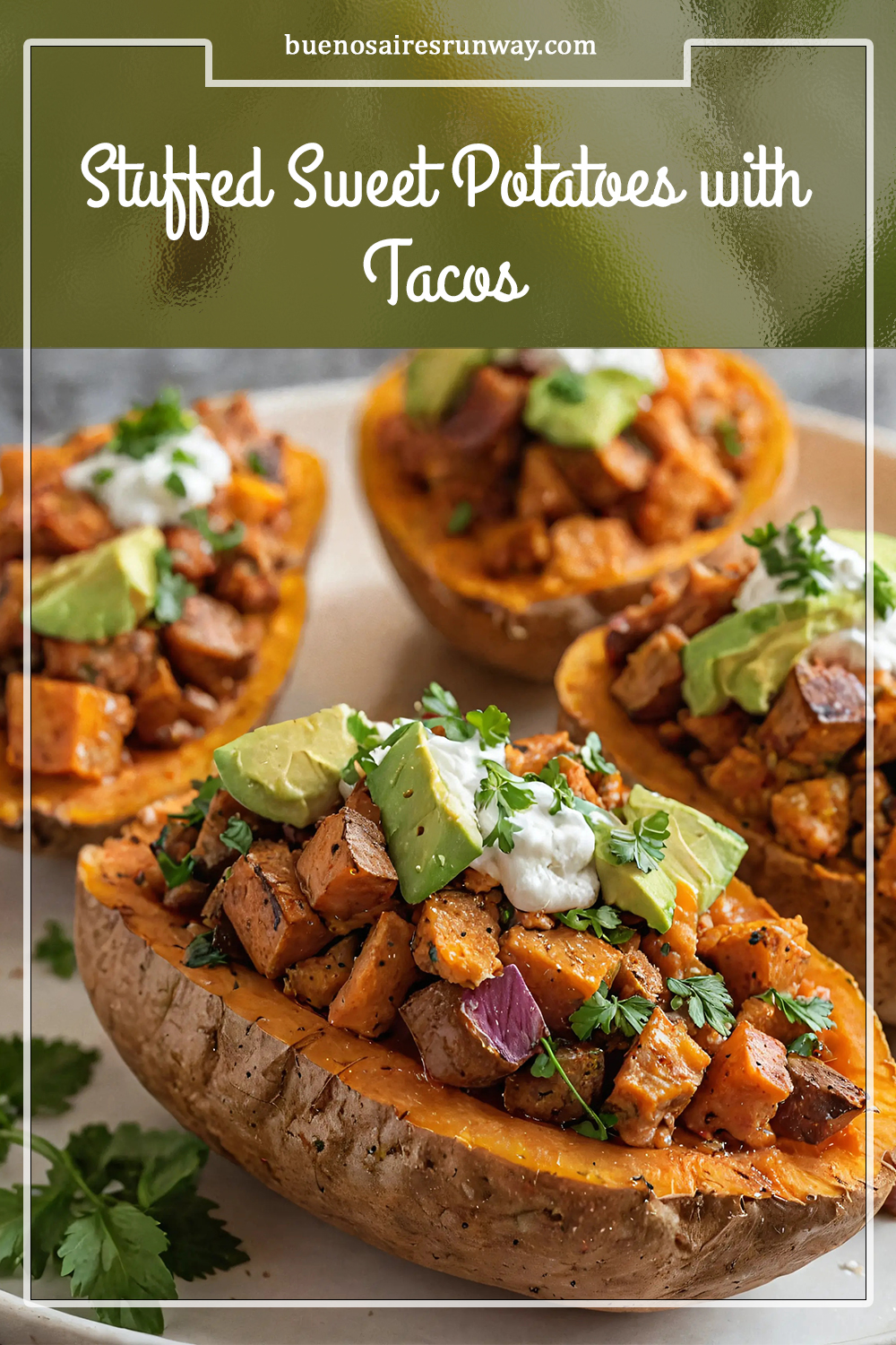 Stuffed Sweet Potatoes with Tacos