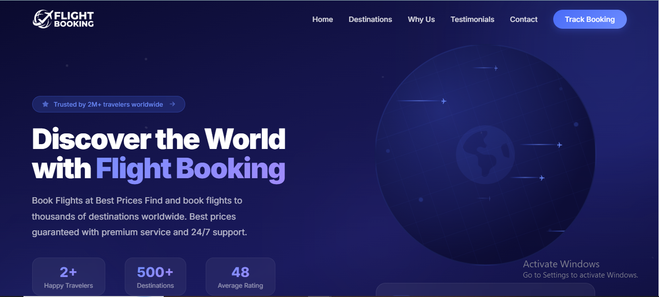 Premium Flight Booking Website