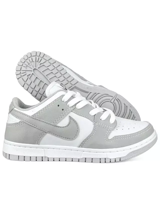 Tênis Dunk Low Cinza e Branco