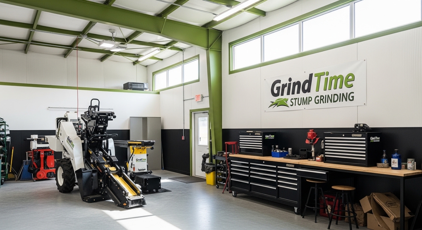 GrindTime Stump Grinding Logo