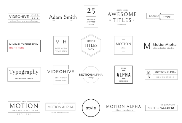 Elegant Minimal Titles Pack - 3
