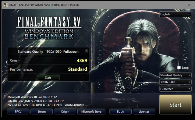 ff15 benchmark standard 4369