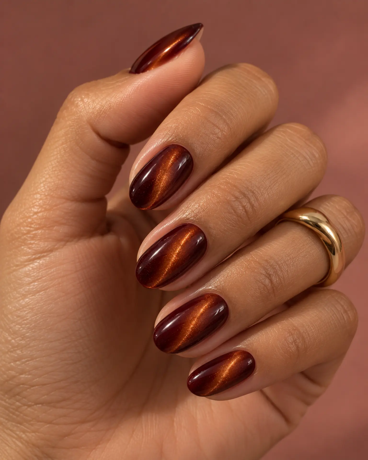 Halloween Velvet Cat-Eye manicure inspiration for halloween nail ideas