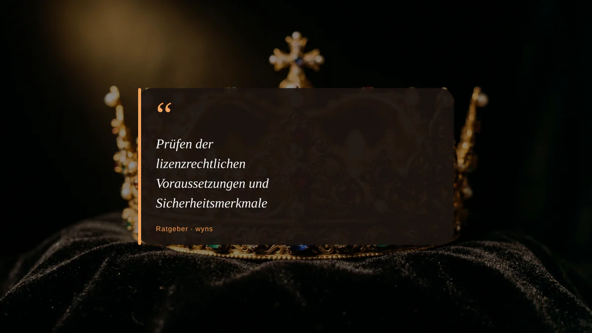 Prüfen der lizenzrechtlichen Voraussetzungen und Sicherheitsmerkmale