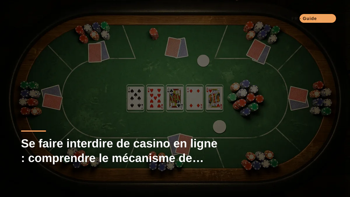 Se faire interdire de casino en ligne : comprendre le mécanisme de protection en France