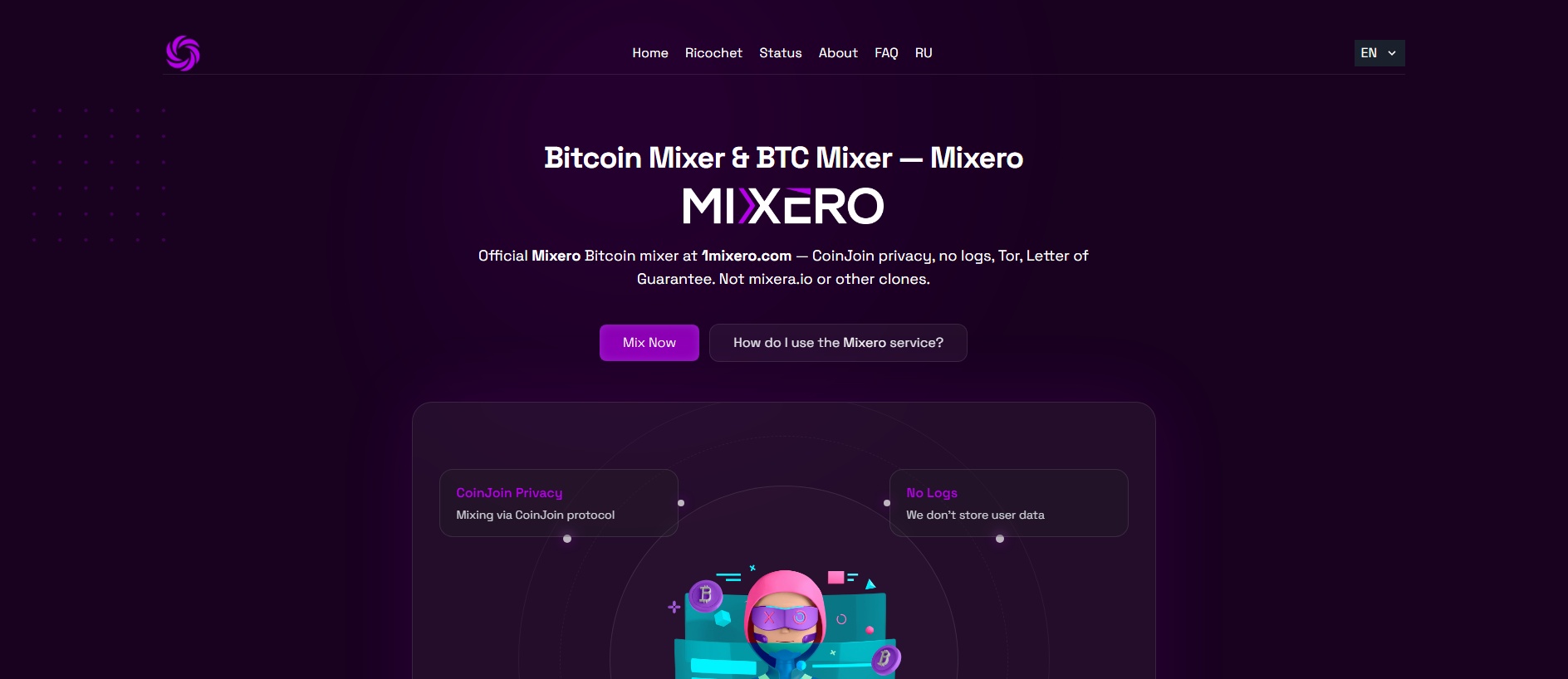 Stored capture of 1mixero.com