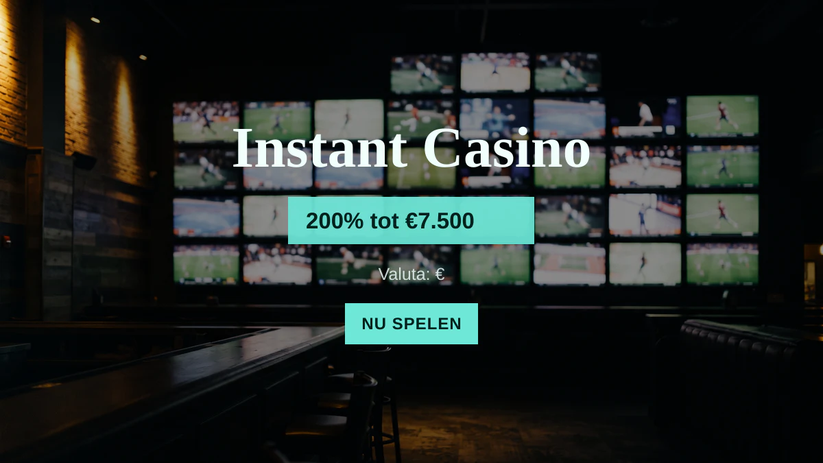 Instant Casino — welkomstbonus 200% tot €7.500 + 25 FS, betalingen: Visa, Mastercard, Sofort, Giropay, Pix