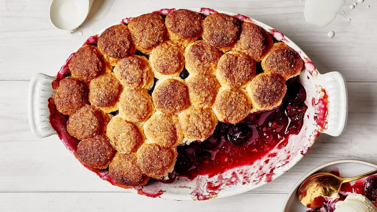 Ruby Red Cherry Cobbler Delights