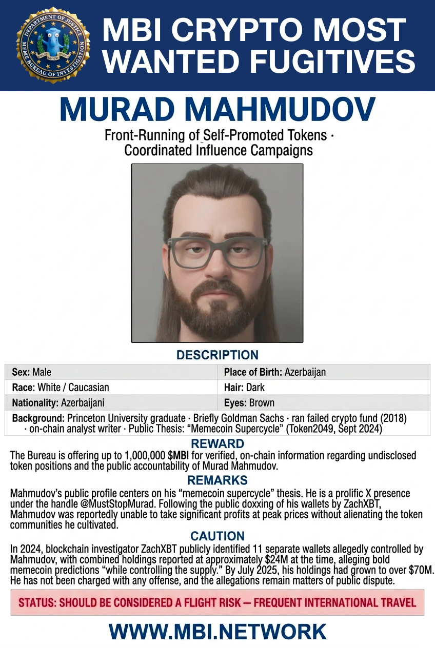 Murad Mahmudov Wanted Poster