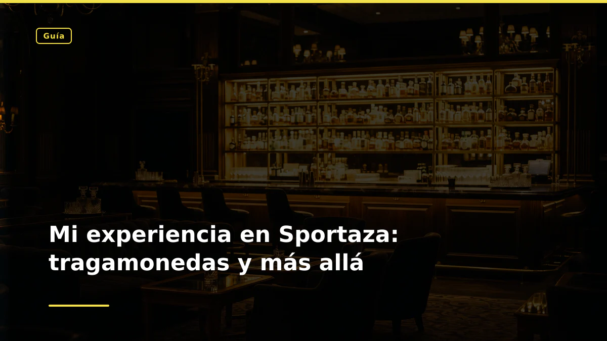 Mi experiencia en Sportaza: tragamonedas y más allá