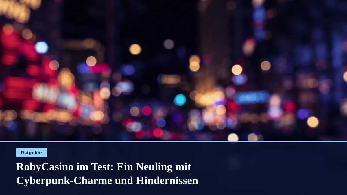 RobyCasino im Test: Ein Neuling mit Cyberpunk-Charme und Hindernissen