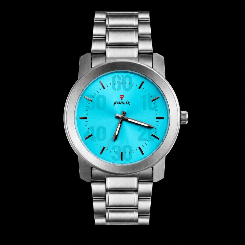 Metallic Silver Sky Blue