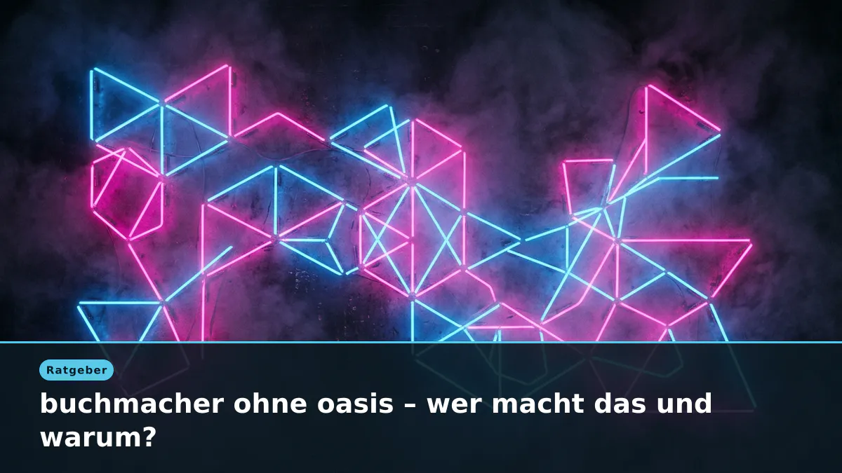 buchmacher ohne oasis – wer macht das und warum?