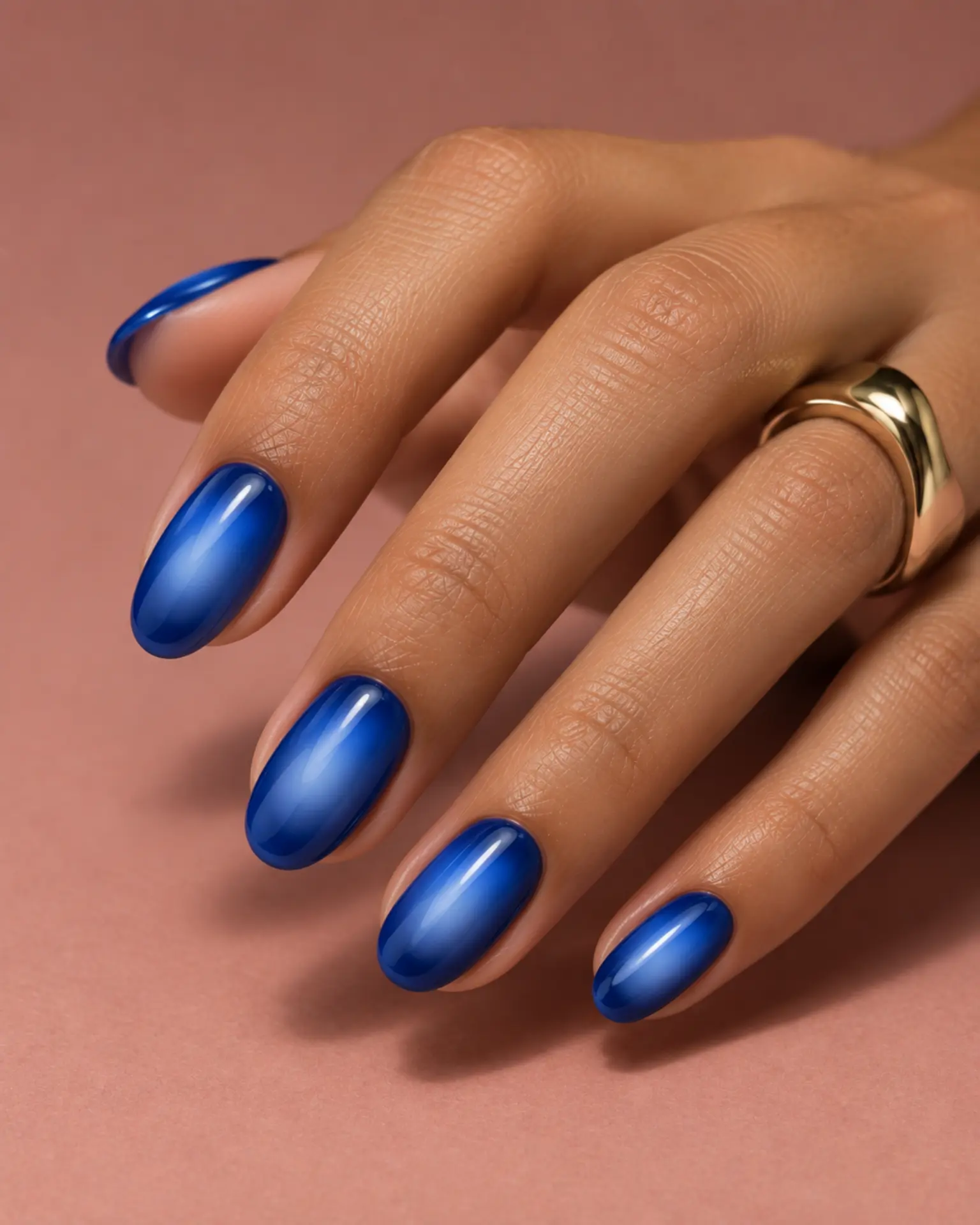 Cobalt Soft Aura manicure inspiration for blue nail ideas