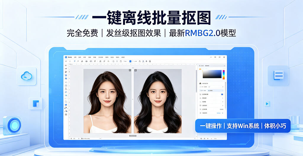 RMBG2.0免费离线抠图工具：一键批量，发丝级精度【太强了】