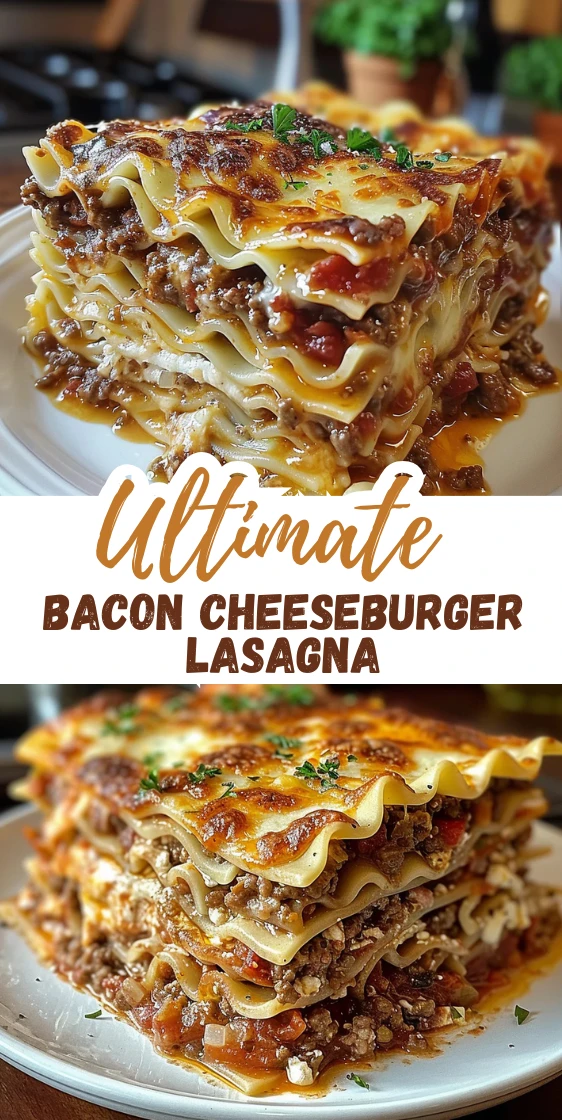 Bacon Cheeseburger Lasagna That Melts Perfectly