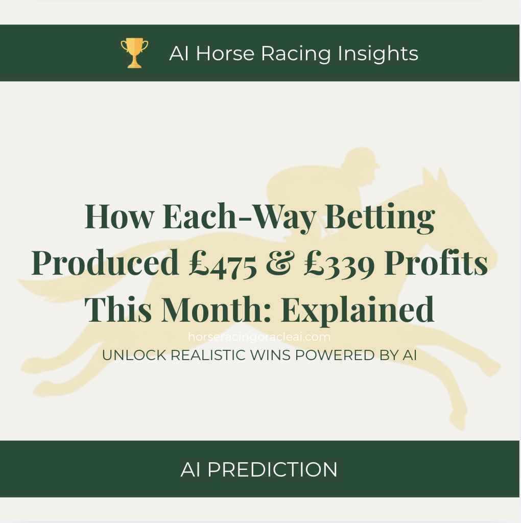 How Each-Way Betting Produced £475 and £339 Profits This Month — Explained