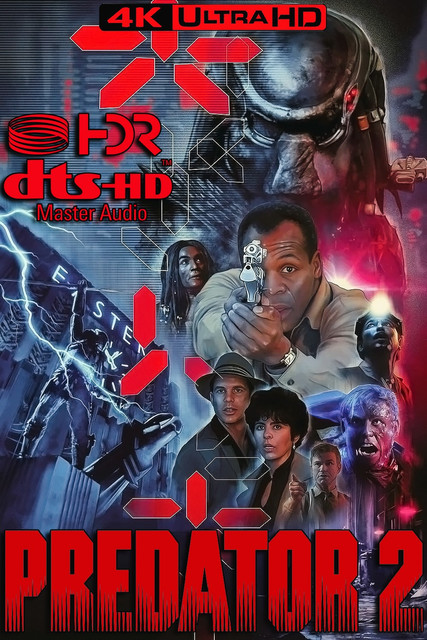 Predator 2, 1990, 4K, MOVIE, POSTER, ART, HORROR, Danny Glover, WANT SOME CANDY?, María Conchita Alonso, KING WILLIE, Gary Busey