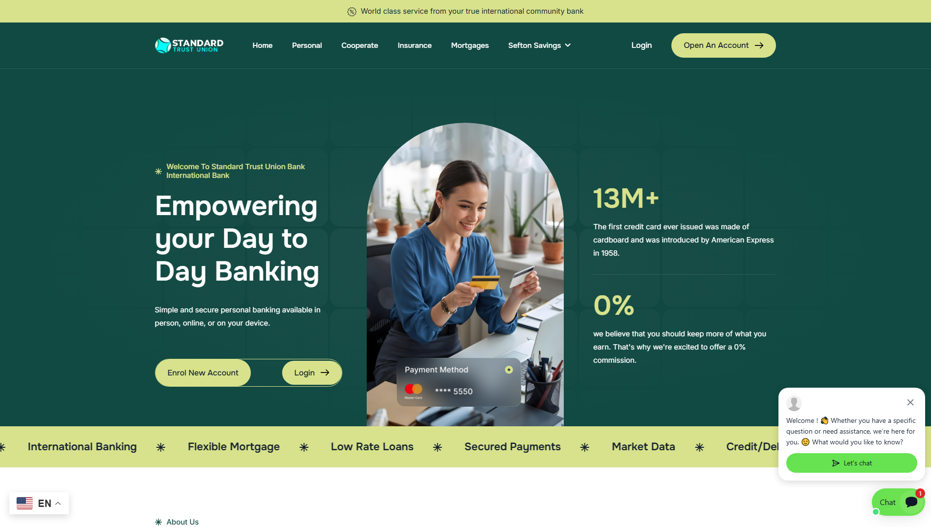 Screenshot of standardtrustunion.com