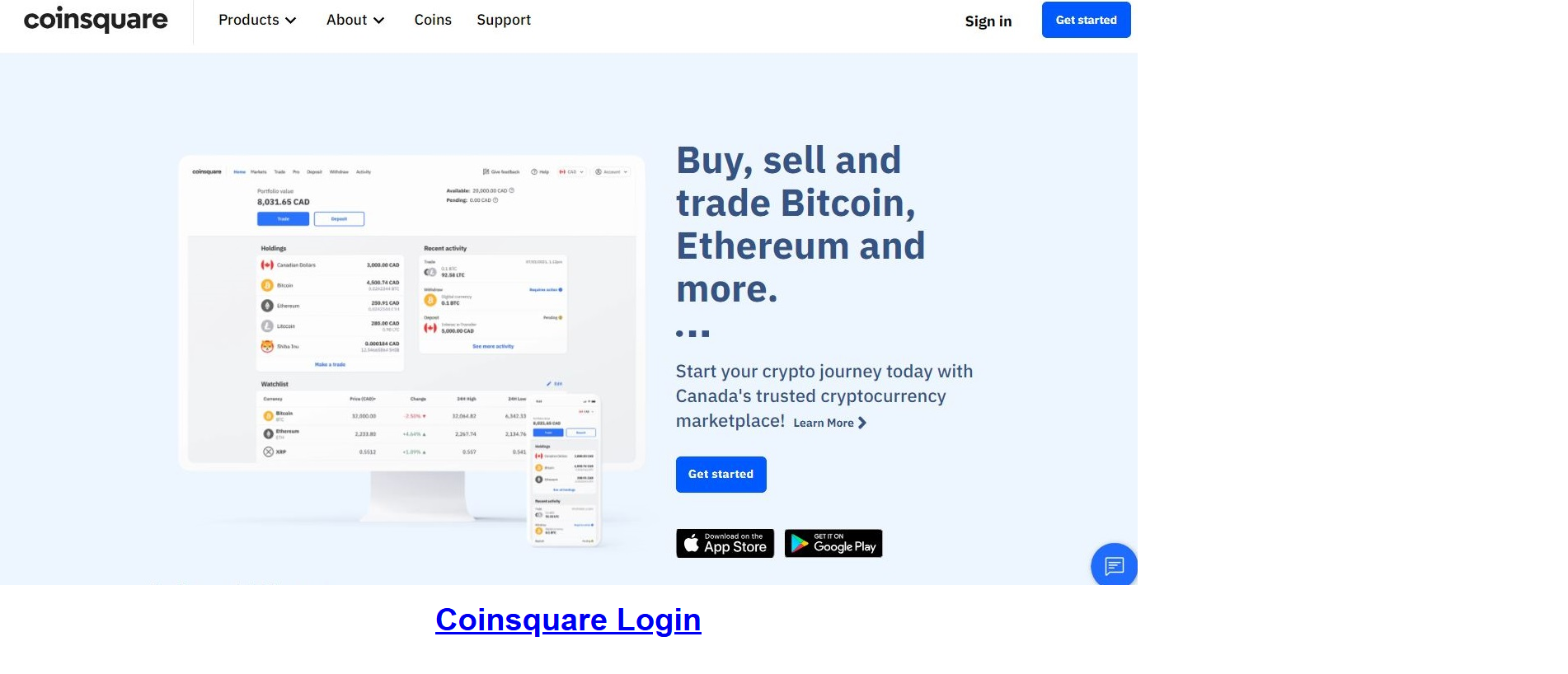 Stored capture of coeinsquaarrelogin.webflow.io
