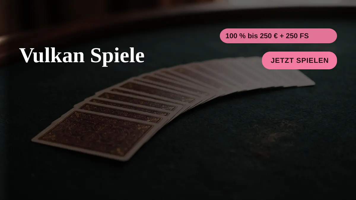 Vulkan Spiele Casino — Willkommensbonus 100 % bis 250 € + 250 FS