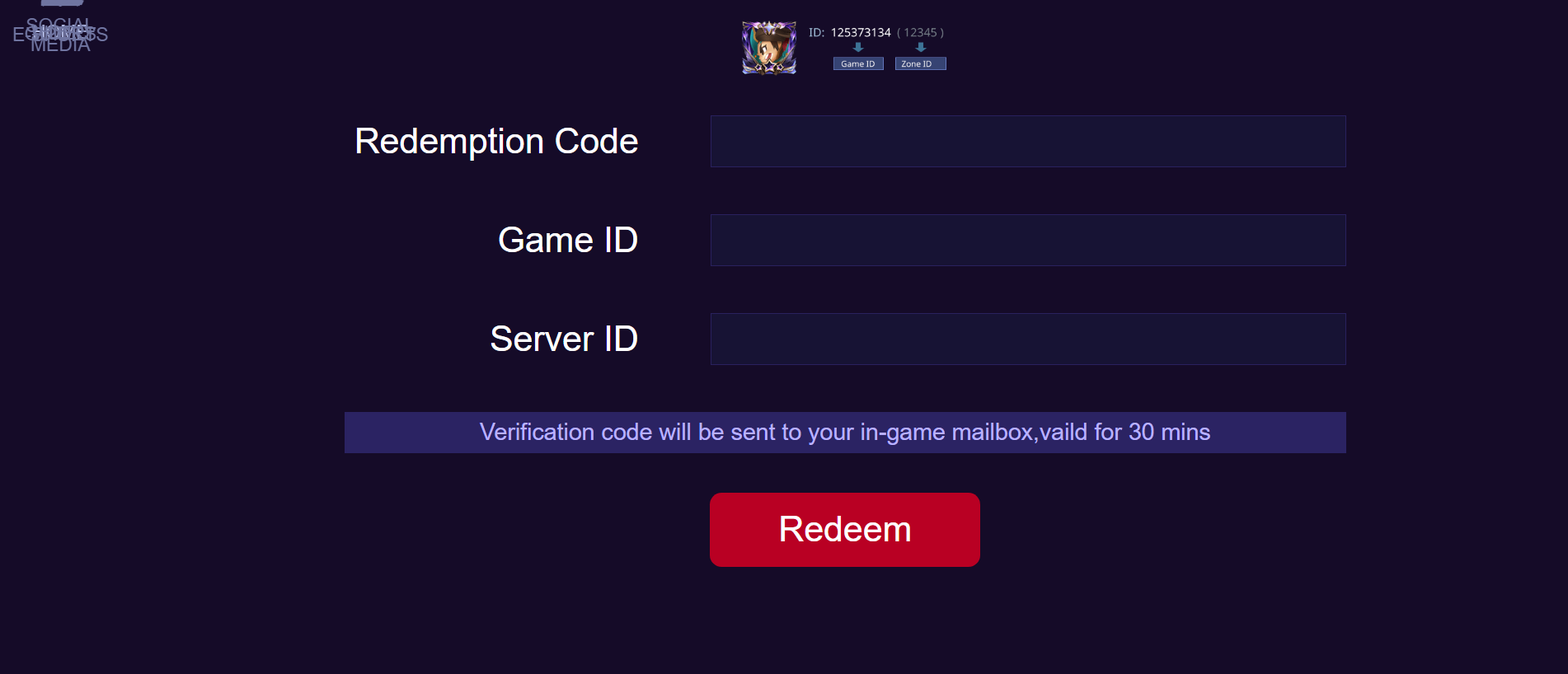Forensic screenshot of mlbbredeemcode.com showing the phishing page layout