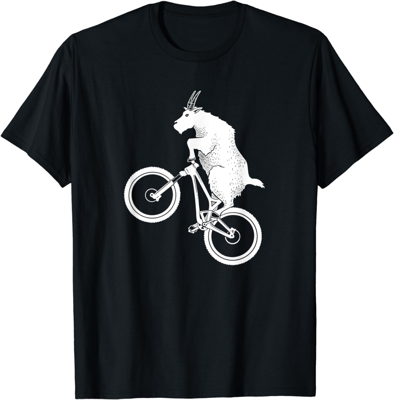 Mountain Bike Goat Funny Bicycle Day For Goat Lover Unisex T-Shirt