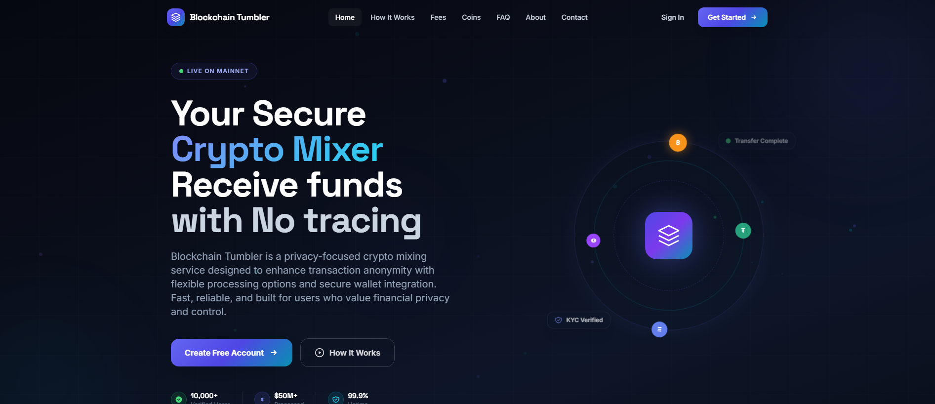 Stored capture of blockchaintumbler.com