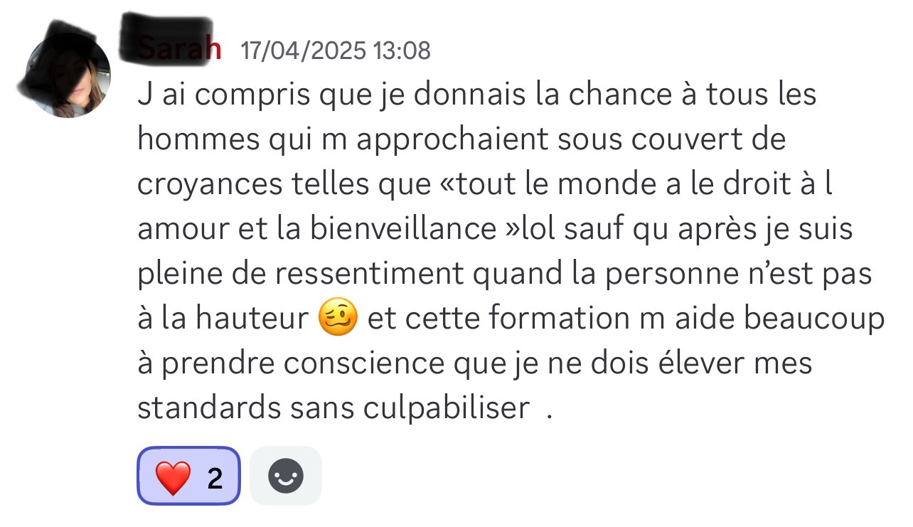À propos 2 Témoignage détaillé d'une membre