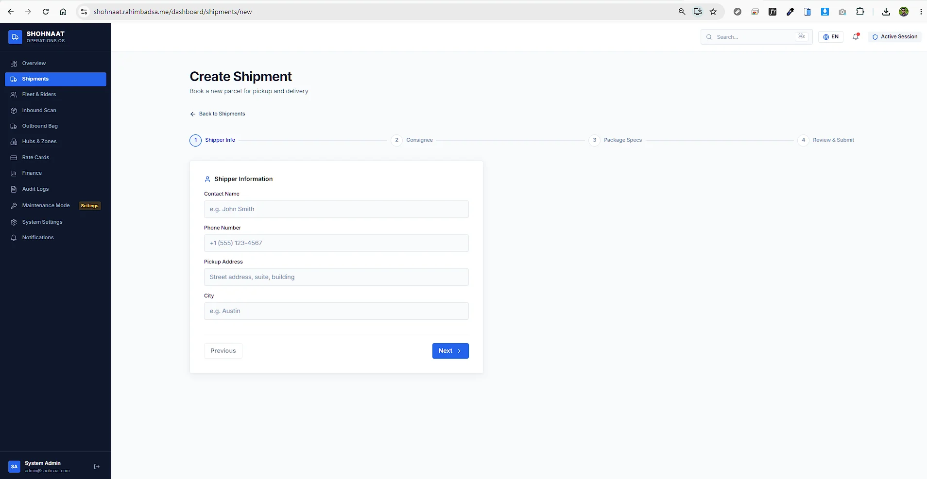 shohnat create shipping optimized