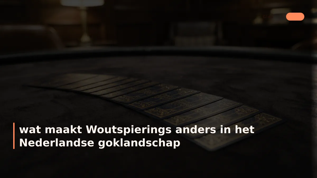 wat maakt Woutspierings anders in het Nederlandse goklandschap