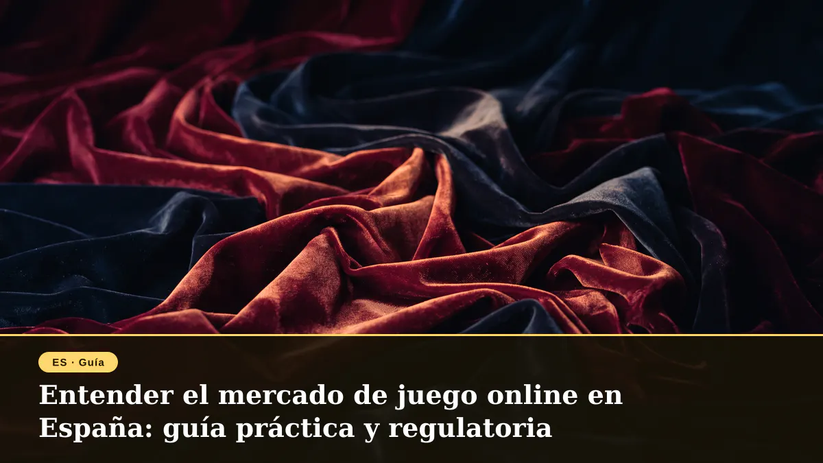 Entender el mercado de juego online en Espa&ntilde;a: gu&iacute;a pr&aacute;ctica y regulatoria