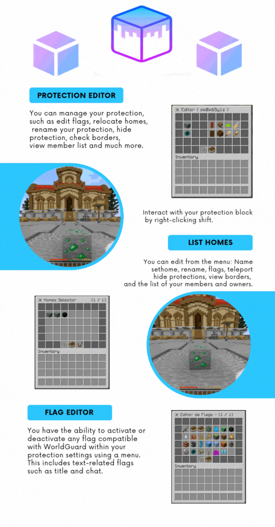 PsMenu | Flags and Homes menus | SpigotMC - High Performance Minecraft ...