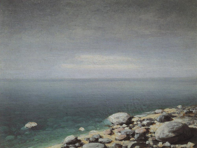 Прозрачная вода Пасмурный день Крым 1898 1908
