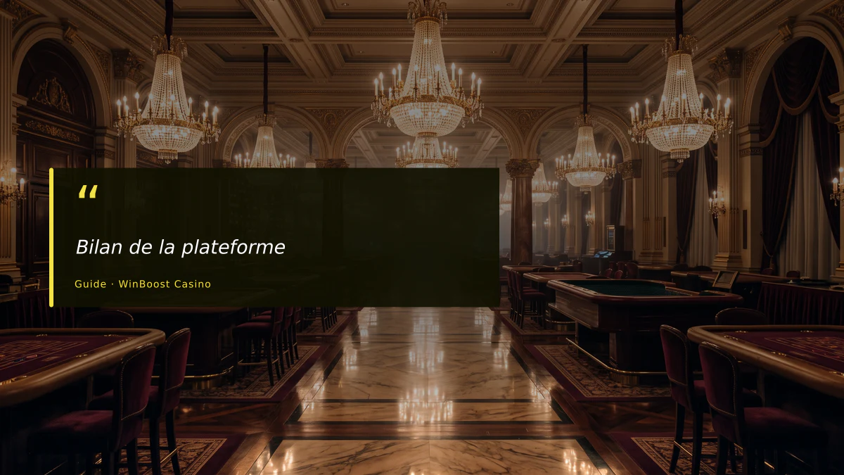 Bilan de la plateforme