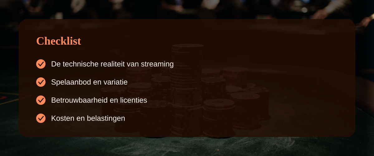 Live casino online: een nuchtere blik op de Nederlandse markt &mdash; Checklist