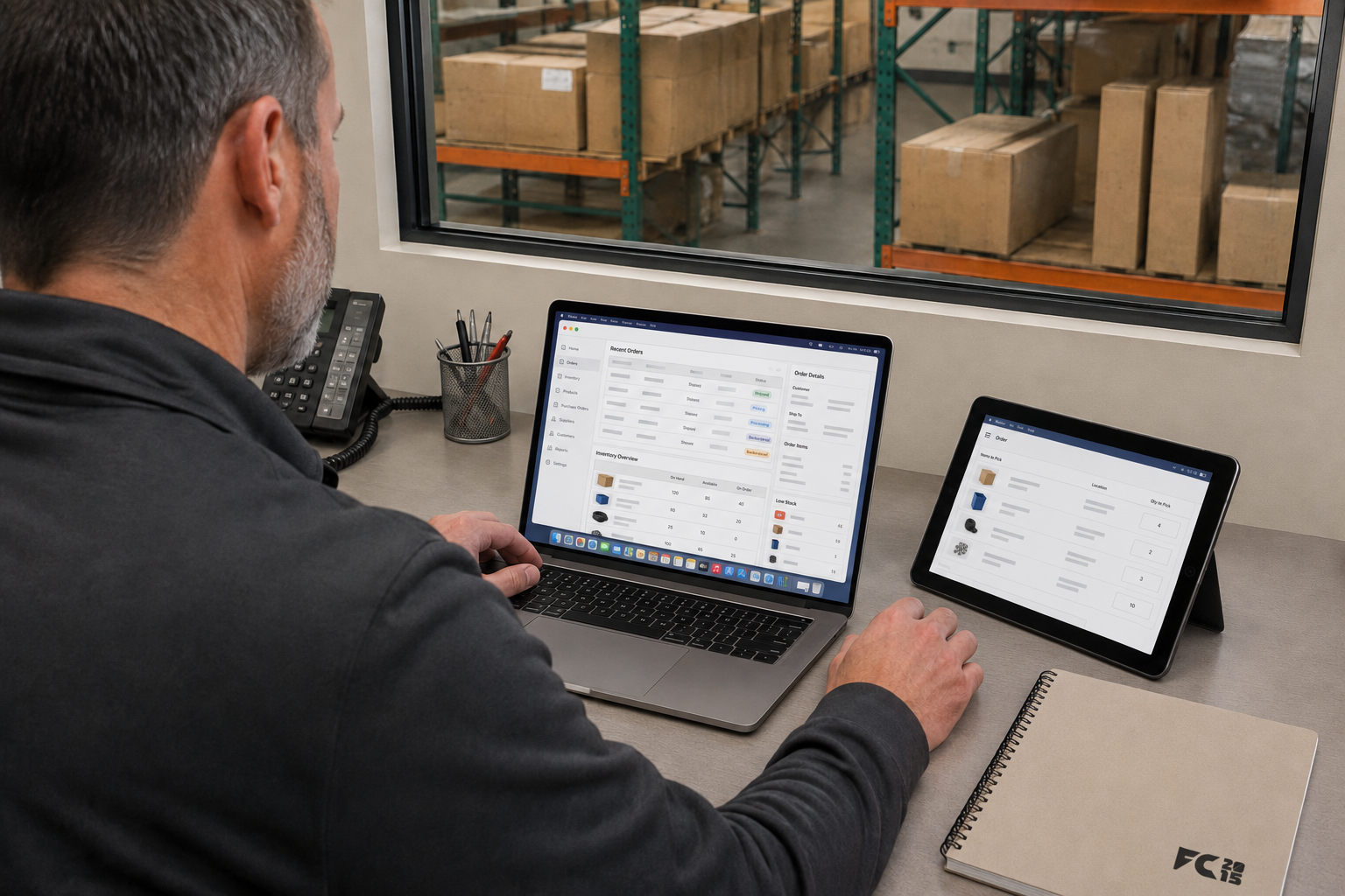 A First Choice account manager handling orders and claims
