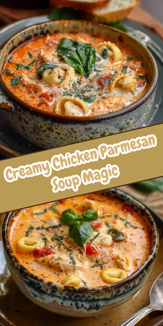 Crock Pot Creamy Chicken Parmesan Soup Bliss