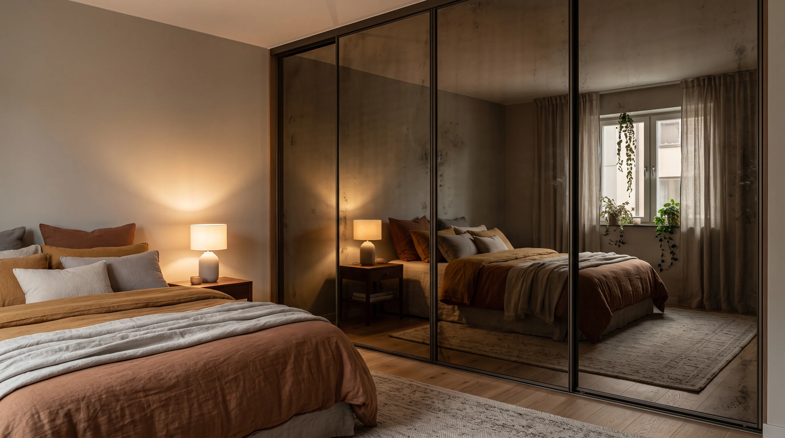 Smoked or Antiqued Mirrored Wardrobes
