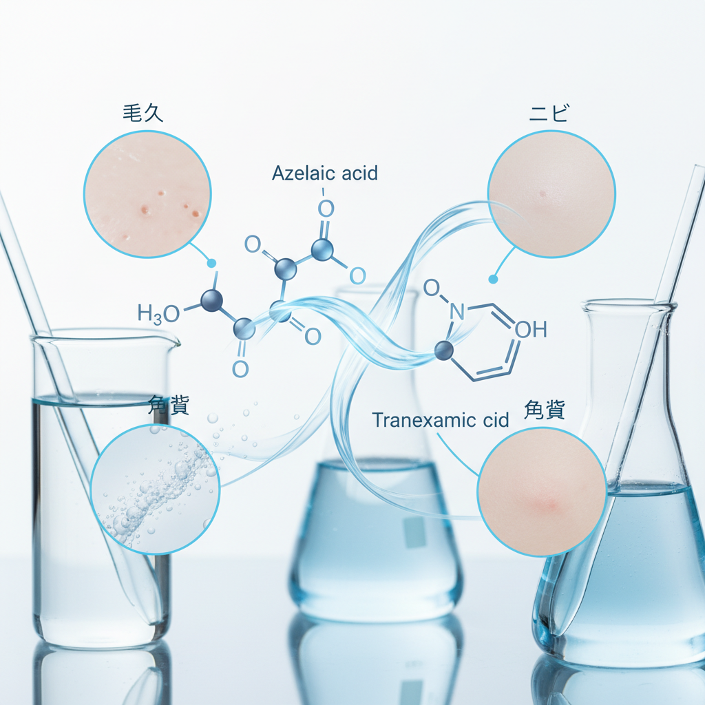 ニキビに効く成分ランキングTOP5 アゼライン酸とトラネキサム酸とは？作用メカニズムを科学的に解説 韓国コスメ