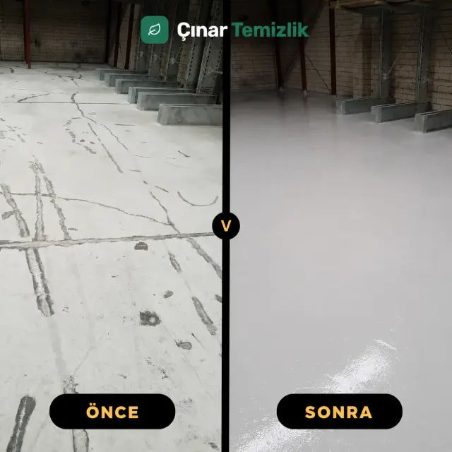 zemin temizligi before after