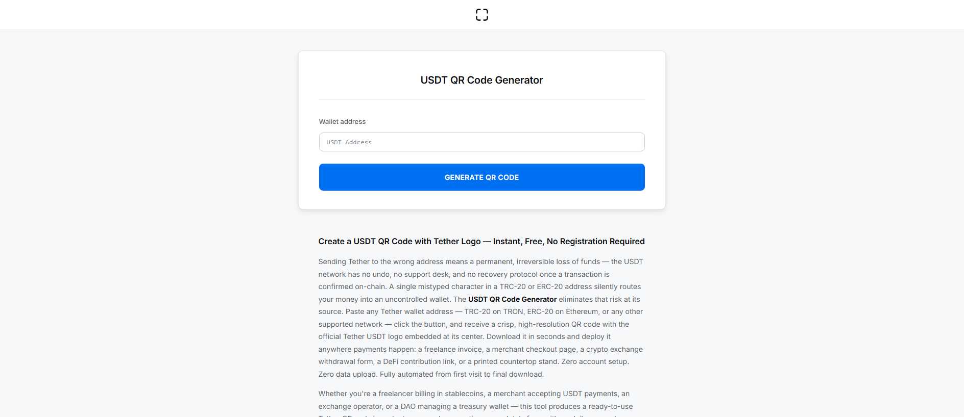Screenshot of freeqr-codegenerator.com